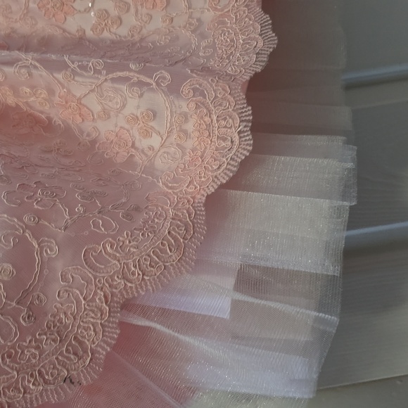 Elegant Pink Lace Kids Dress - Picture 5 of 7